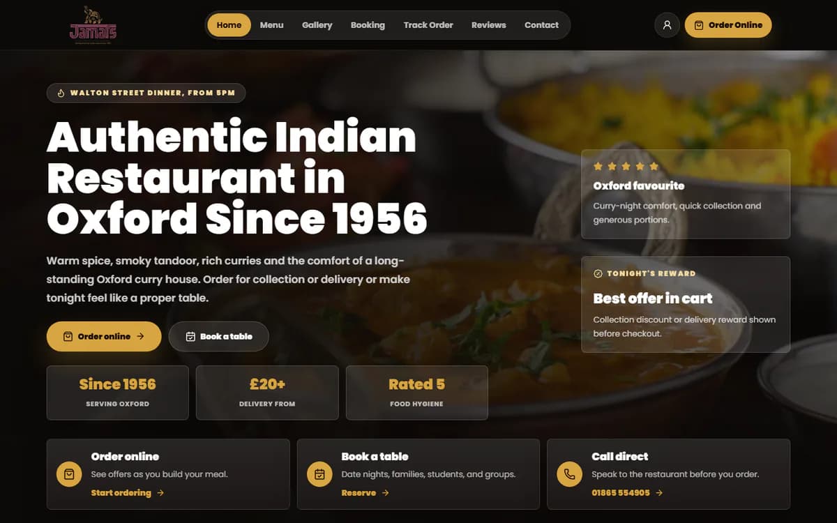Jamal's OrderDaily website preview